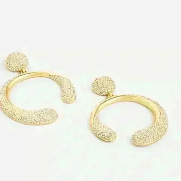 J Crew Crystal Circle Earrings - Picture 1 of 2